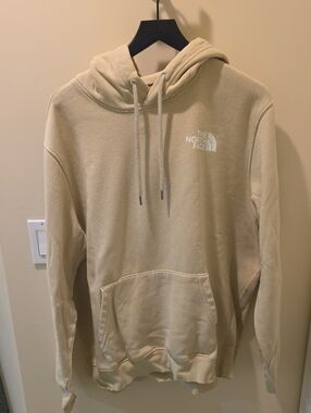The North Face Men's Tan Hoodie with White Logo